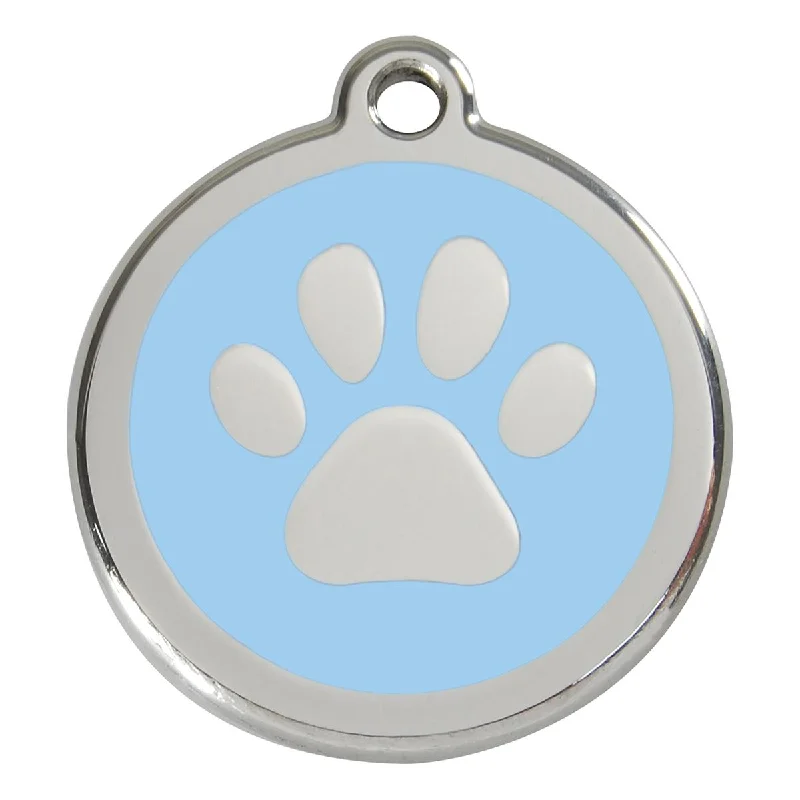 - Deodorizing cat litter tofu litterStainless Steel And Enamel Paw Print Light Blue Dog ID Tag