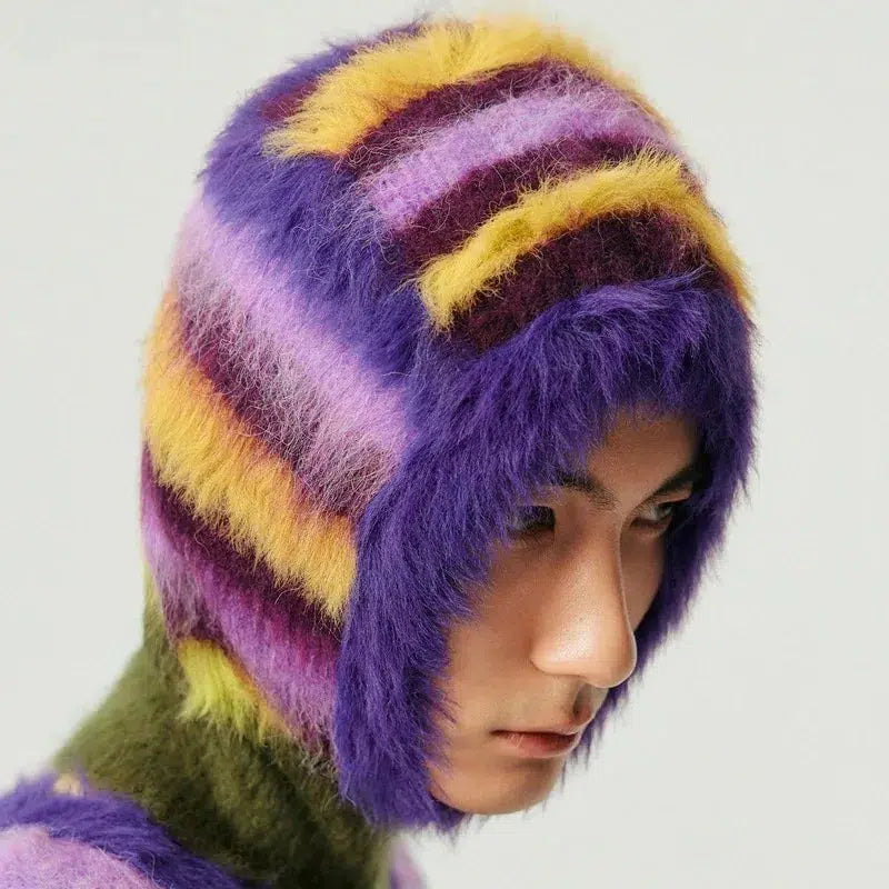 - Pet tear stain cleaning wipesIndie Striped Fluffy Balaclava