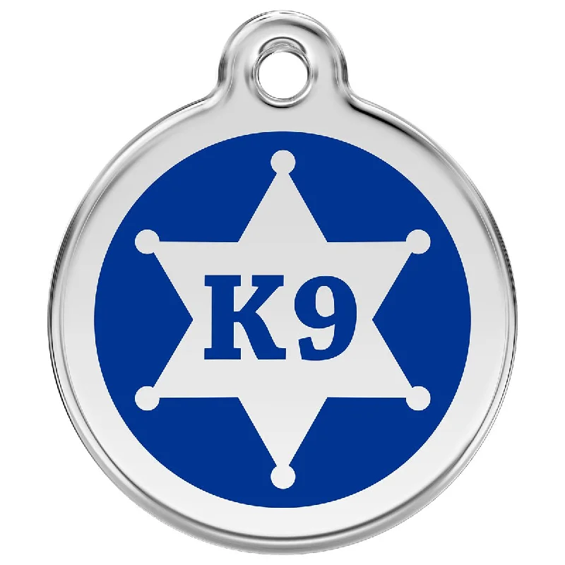 -Anti-scratch sofa protective coverStainless Steel And Enamel Sheriff Dark Blue Dog ID Tag -Anti-scratch sofa protective coverStainless Steel And Enamel Sheriff Dark Blue Dog ID Tag
