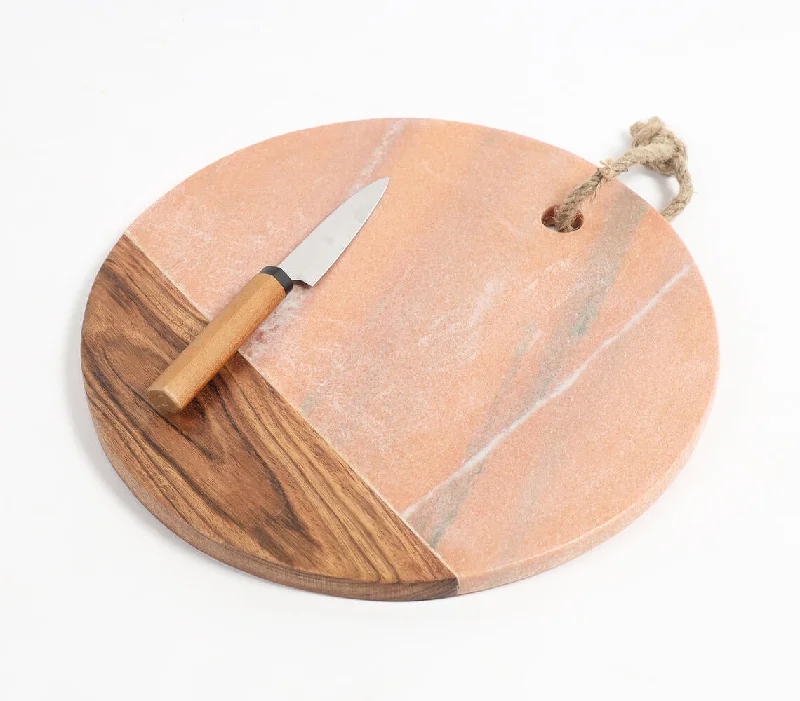  -Explosion-proof leash FOR LARGE dogsRound Marble Textured Cheeseboard & Knife