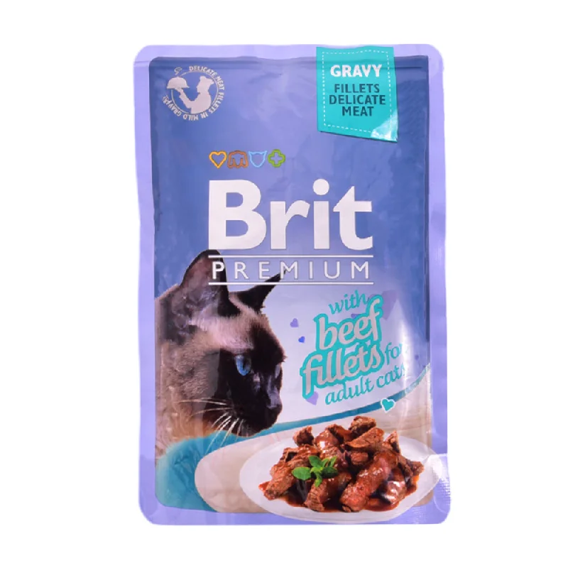 - Pet tear stain cleaning wipesBRIT PREMIUM CAT FOOD BEEF FILLETS ADULT GRAVY MEAT 85 GM