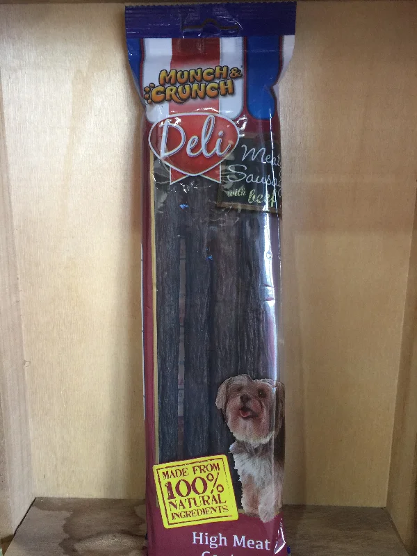 - Car dog seat beltMunch & Crunch Deli Meaty Sausages with Beef 135g