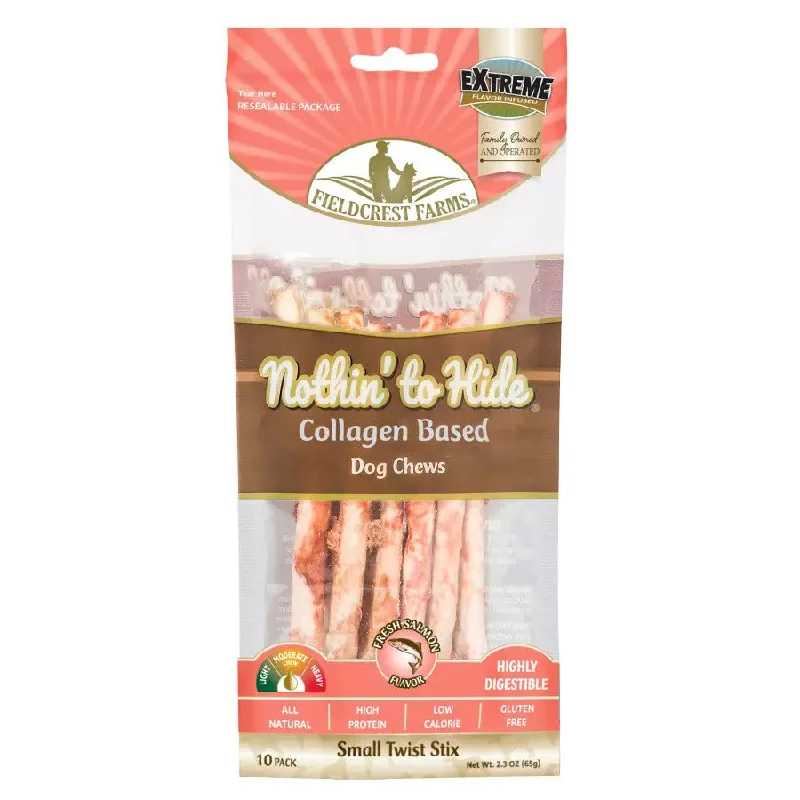 - Dog anti-slip matFieldcrest Farms Nothin' to Hide Salmon Flavor Collagen Twist Stix Dog Chew 10 pk