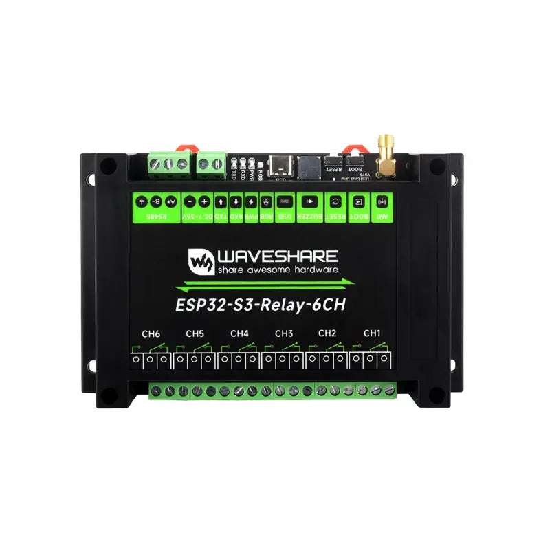 - Postoperative pet anti-licking Elizabethan collarWaveshare Industrial ESP32-S3 6-Channel WiFi Relay Module w/ Bluetooth & RS485