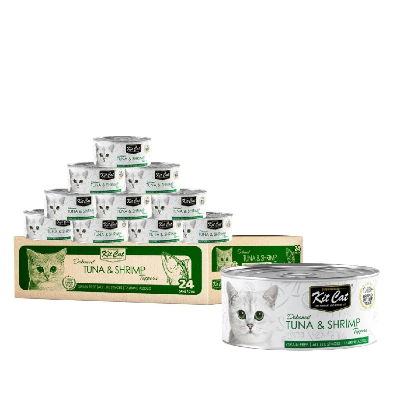    - Hill's Science Diet cat food price  [CTN OF 24] Kit Cat Deboned Toppers Cat Canned Food - Tuna & Shrimp Toppers (80g)