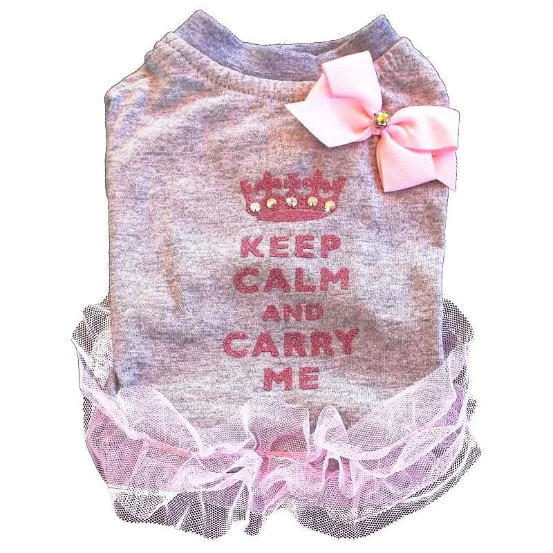 ---Keep Calm And Carry Me Dog Tee