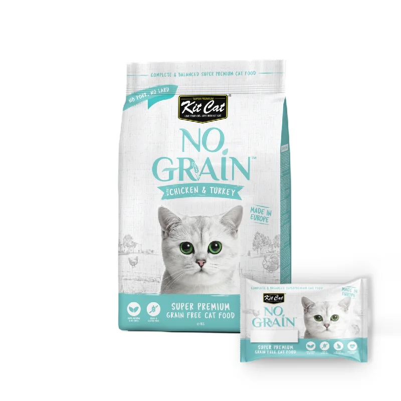    - Digestive care cat food  Kit Cat No Grain Dry Cat Food - Chicken & Turkey (Sample)