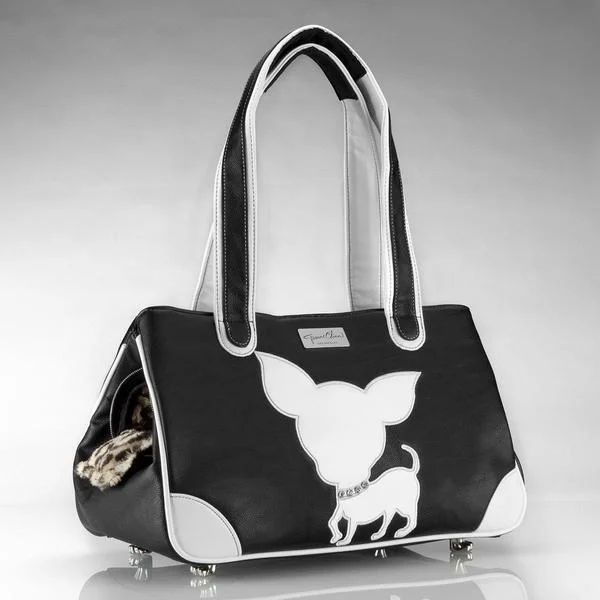  -Explosion-proof leash FOR LARGE dogsTe Quiero Chihuahua Rescue Me Tote Faux Leather Dog Carrier Black