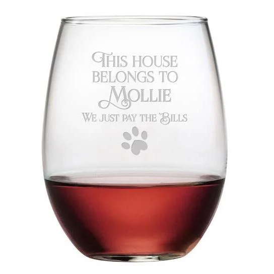 - Chinchilla cooling ice nest ceramic platePersonalized This House Stemless Wine Glasses, Set Of 4
