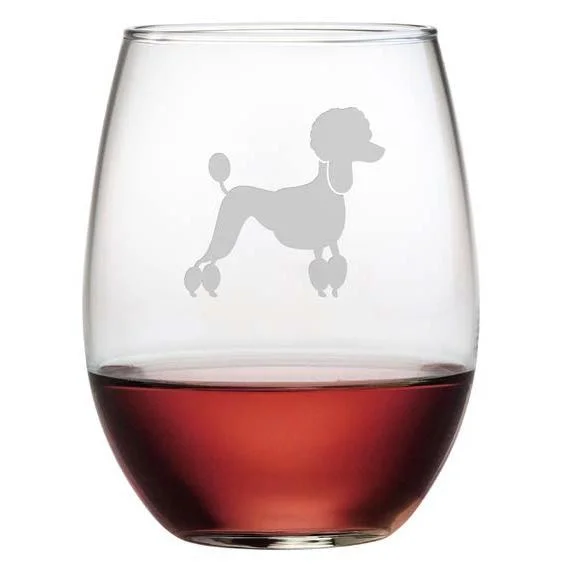 - Dog disposable foam shower gelFrench Poodle Stemless Wine Glasses, Set Of 4