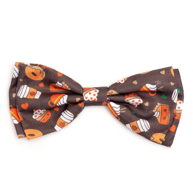 Pet easy-to-wear and take-off design clothesPumpkin Spice Dog Bow Tie