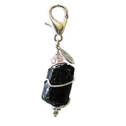  -Explosion-proof leash FOR LARGE dogsBlack Tourmaline Healing Dog Collar Charm Pawmulet