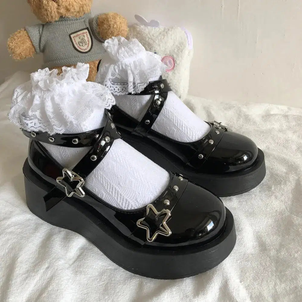 - Remote interactive pet feederStar Buckled Platform Mary Jane Shoes