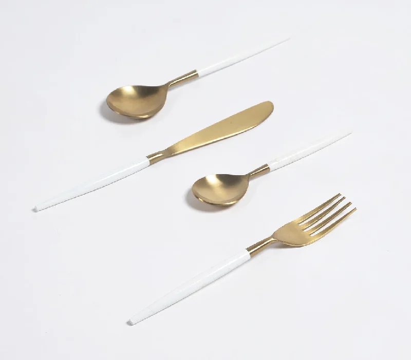 - Pet stroller can be taken on the planeIvory Enamelled Stainless Steel Cutlery Set