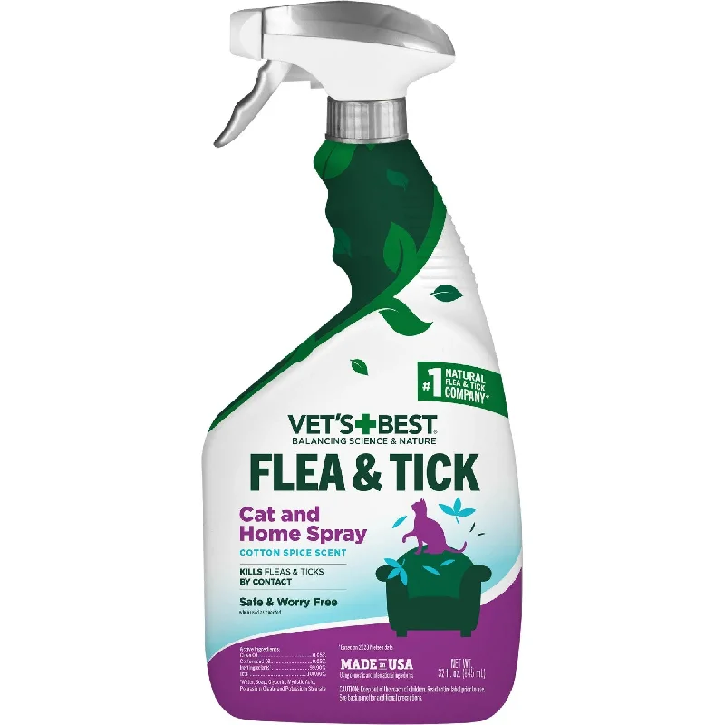 - Pet tear stain cleaning wipesVet's Best Flea & Tick Cotton Spice Scent Cat and Home Spray