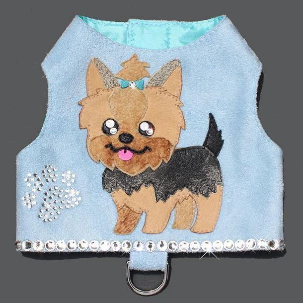- Winter dog thick down jacketBaby Blue Yorkie Dog Harness Vest