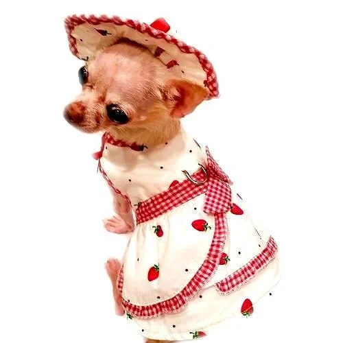 - Automatic induction pet water dispenserStrawberries And Cream Dog Harness Dress Set