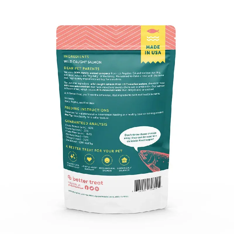 - Dog disposable foam shower gelA Better Treat Freeze Dried Raw Wild Caught Salmon Dog and Cat Treats 3 oz