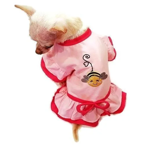  -Splash-proof food bowl AND Anti-choking slow food bowlBee Happy Ruffle Dog Dress
