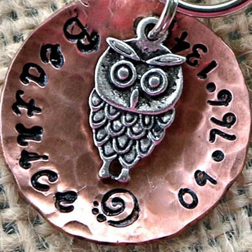  -Anti-scratch sofa protective coverCutest Little Owl Charm Dog ID Tag