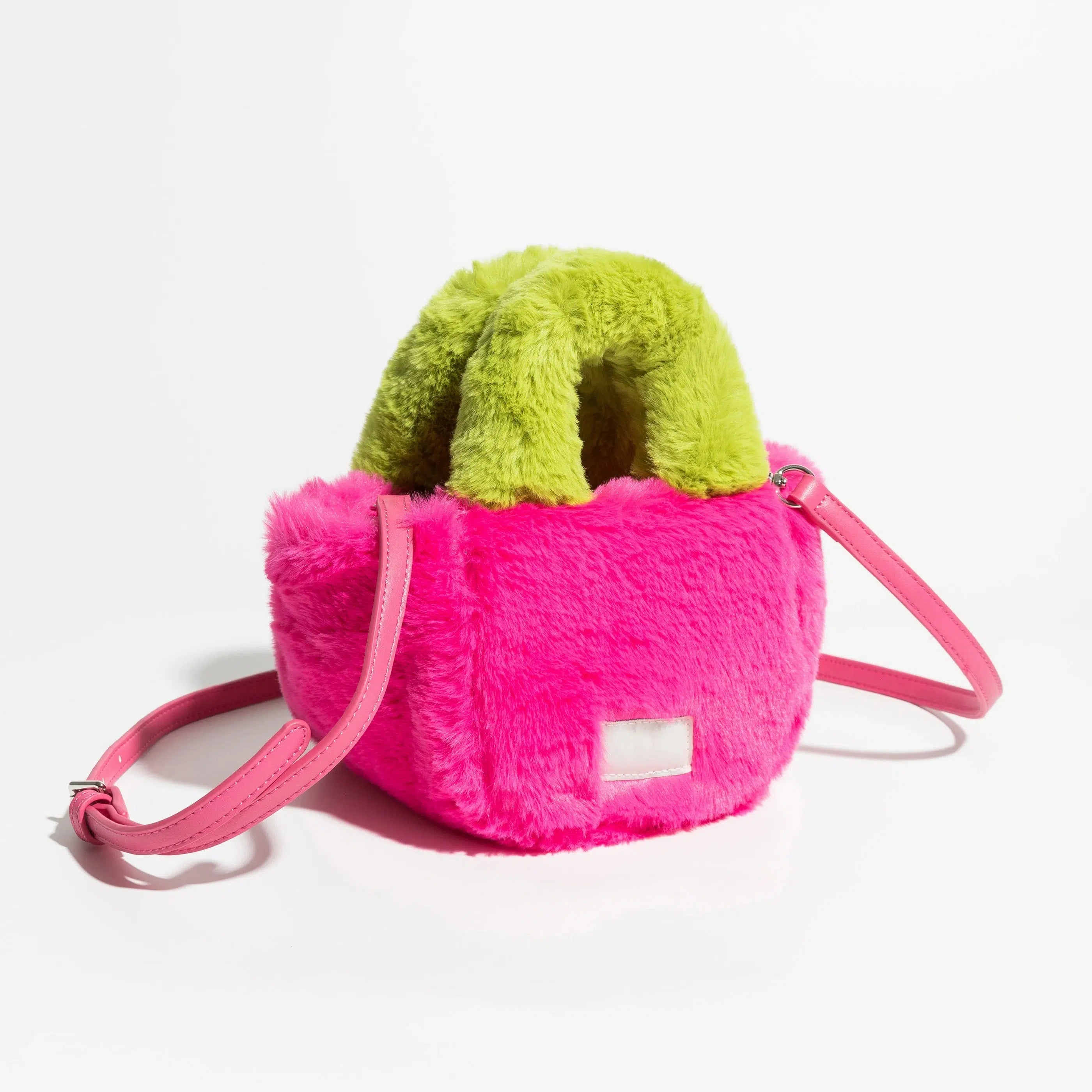 - Dog anti-slip matFluffy Faux Fur Basket Handbag