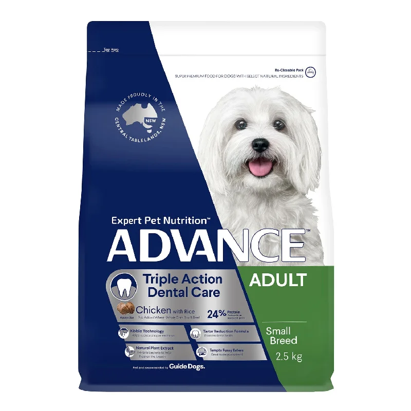 - Food for large dogsAdvance Small Breed Dental Care Chicken & Rice Adult Dry Dog Food