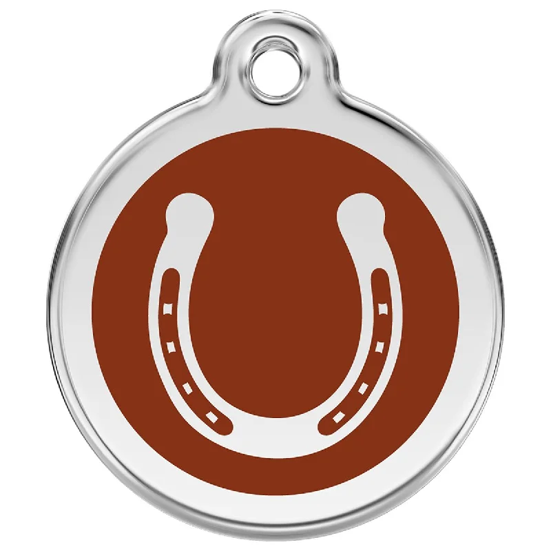 - Postoperative pet anti-licking Elizabethan collarStainless Steel And Enamel Horseshoe Brown Dog ID Tag - Postoperative pet anti-licking Elizabethan collarStainless Steel And Enamel Horseshoe Brown Dog ID Tag