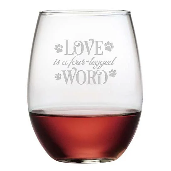 - Cat hair ball removal and hair removal creamLove Is A Four-Legged Word Stemless Wine Glasses, Set Of 4