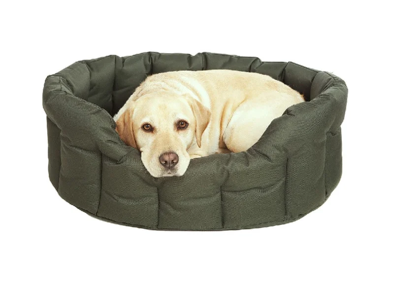 ---Green Country Heavy Duty Waterproof Oval Drop Front Dog Beds by P&L