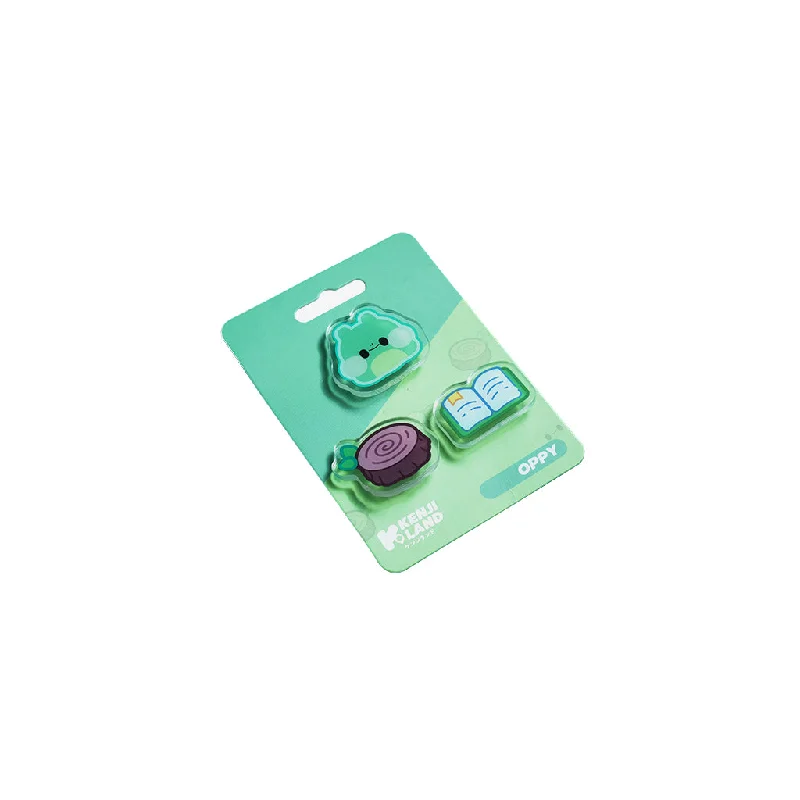  . **Pet comb to remove loose hair**Acrylic Pin Badges 3pcs - Oppy Frog