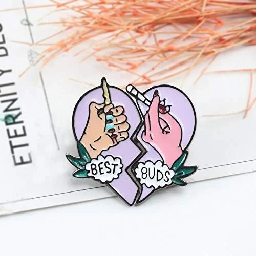 - Solid wood cat climbing frame customizedBest Buds Enamel Pin