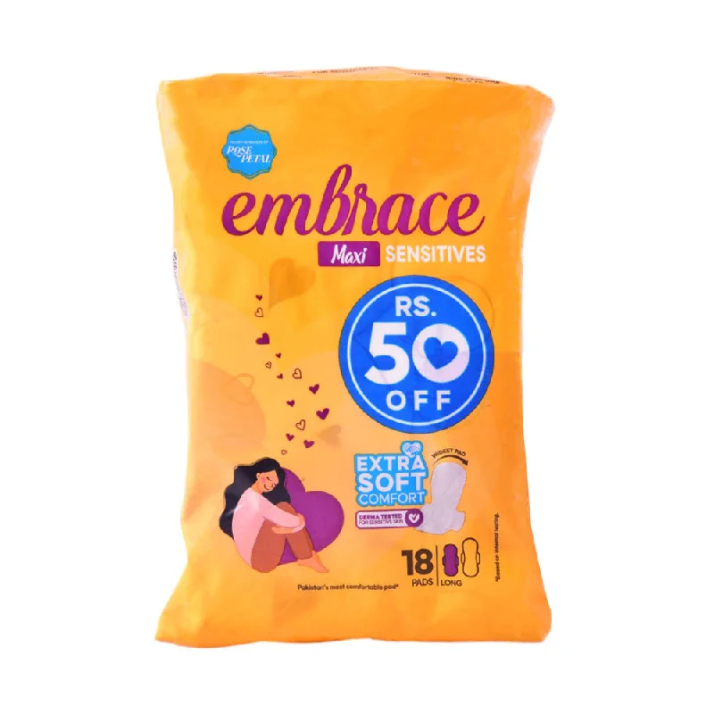 - Organic cotton dog bibsEMBRACE SENSITIVES MAXI LONG VALUE PACK 18 PCS