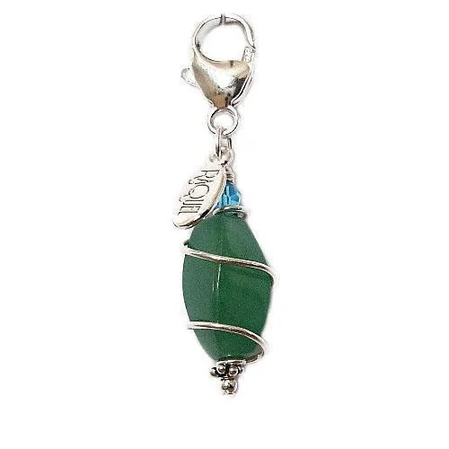 - ​​Christmas pet Christmas clothingAventurine Healing Dog Collar Charm Twisted Pawmulet