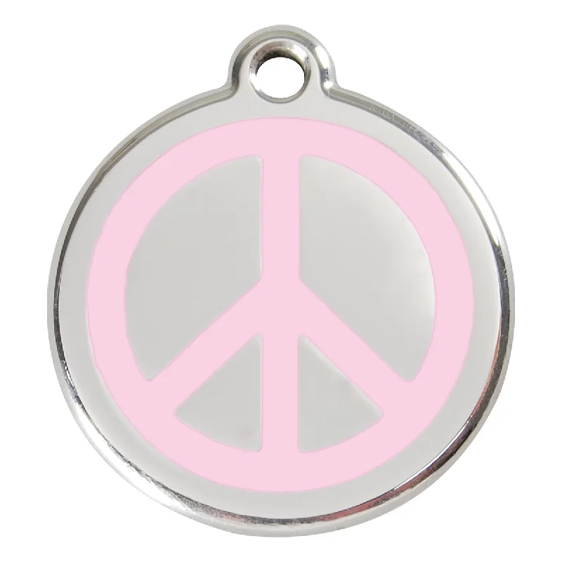 - Rabbit grass rack to prevent waste food boxStainless Steel And Enamel Peace Sign Pink Dog ID Tag