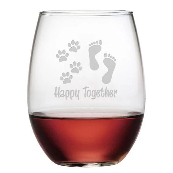 - Degradable pet feces bagHappy Together Stemless Wine Glasses, Set Of 4