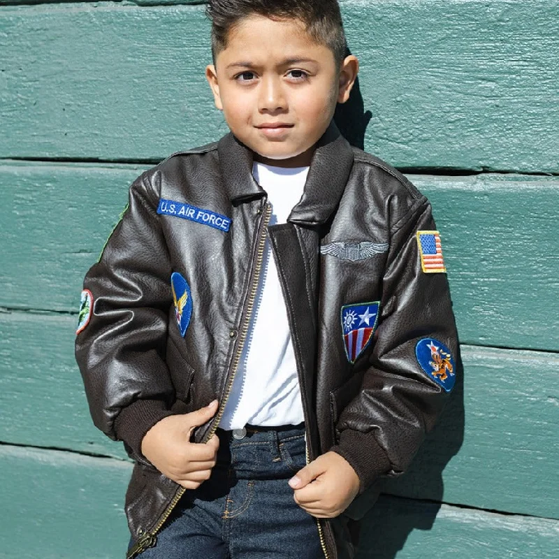 - Cat anti-jump window safety netKids WWII Brown Bomber Jacket
