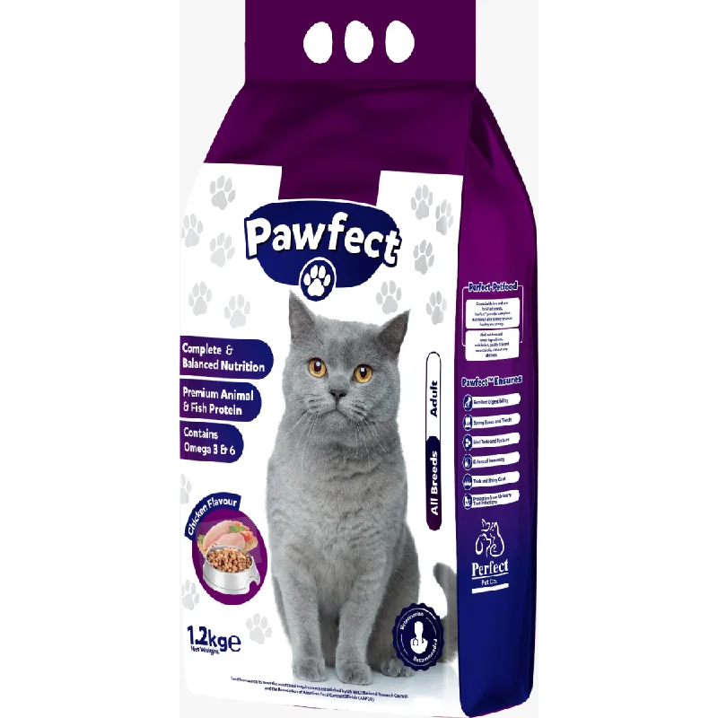 - Air box TSA certified check-inPAWFECT CAT FOOD ALL BREEDS CHICKEN FLAVOUR 1.2 KG