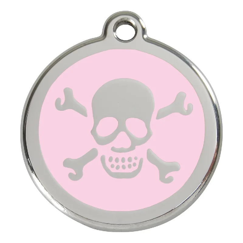 - Winter dog thick down jacketStainless Steel And Enamel Skull And Crossbones Pink Dog ID Tag - Winter dog thick down jacketStainless Steel And Enamel Skull And Crossbones Pink Dog ID Tag