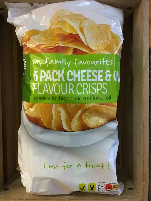 - Dog disposable foam shower gelDunnes Stores Cheese & Onion Crisps 6 Pack (6x25g)