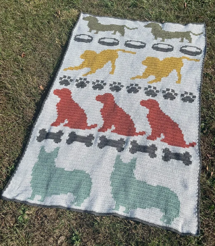 - ​​Christmas pet Christmas clothingCrochet Kit - Dog Days Blanket