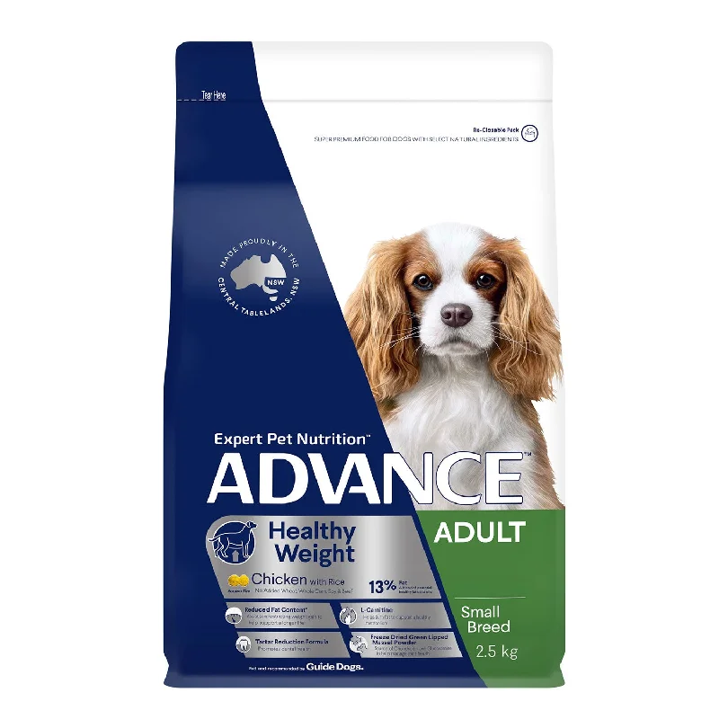 - The effect of dog food on hairAdvance Small Breed Healthy Weight Chicken & Rice Adult Dry Dog Food 2.5kg