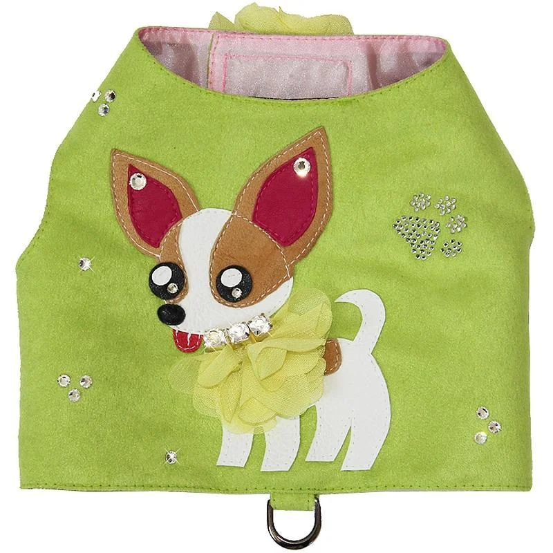 - Summer pet ice matChihuahua Art Lime Green Dog Harness Vest