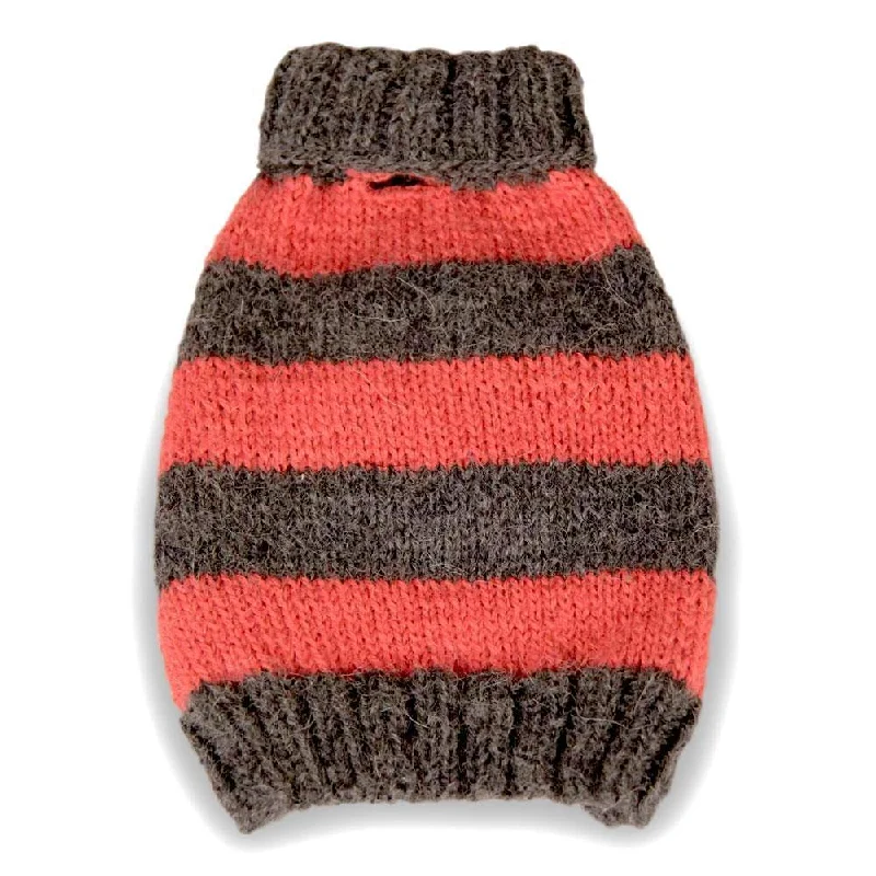 - Dog anti-slip matStriped Dog Sweater Salmon And Gray