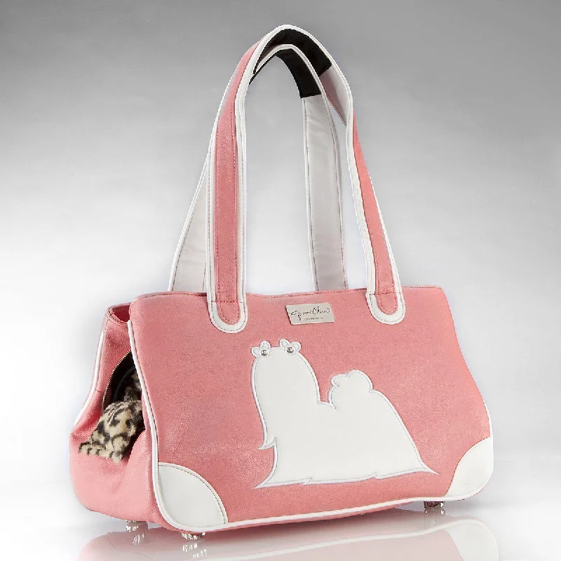 - Chinchilla cooling ice nest ceramic plateMajestic Maltese Rescue Me Tote Faux Leather Dog Carrier Pink