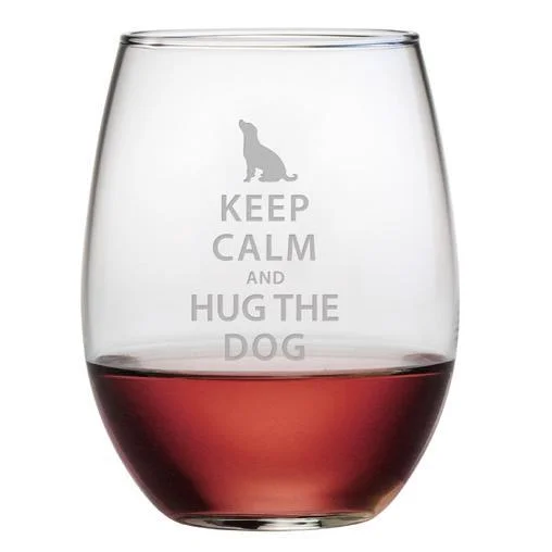  -Anti-scratch scratching board AND cat bed in oneKeep Calm And Hug The Dog Stemless Wine Glasses, Set Of 4