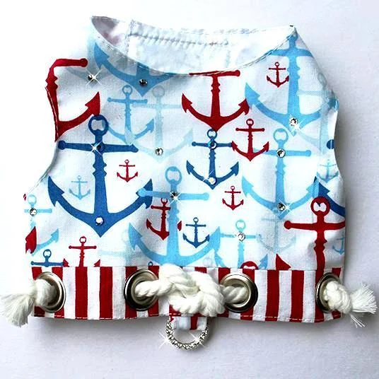 ---Nautical Anchor Resort Dog Harness Vest