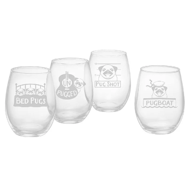 - Solid wood cat climbing frame customizedPug Shots Stemless Wine Glasses, Set Of 4