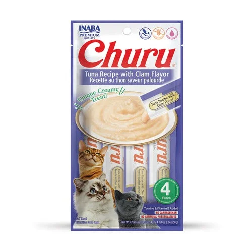 Cat FoodInaba Churu Tuna Recipe With Clam Flavor Creamy Meaty Cat Treat - 42 Gm