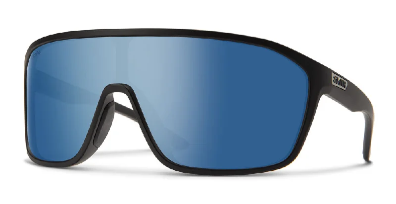Pet ProductsSmith Optics Active 204932 Boomtown Sunglasses 00399XX - Matte Black - Chromapop Polarized Blue Mirror Unisex Square