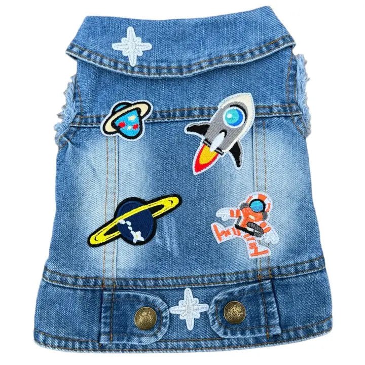 Pet cotton clothesSpace Odyssey Denim Vest